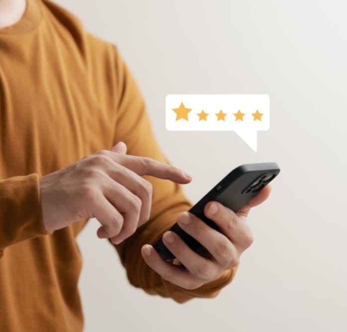 Person holding phone